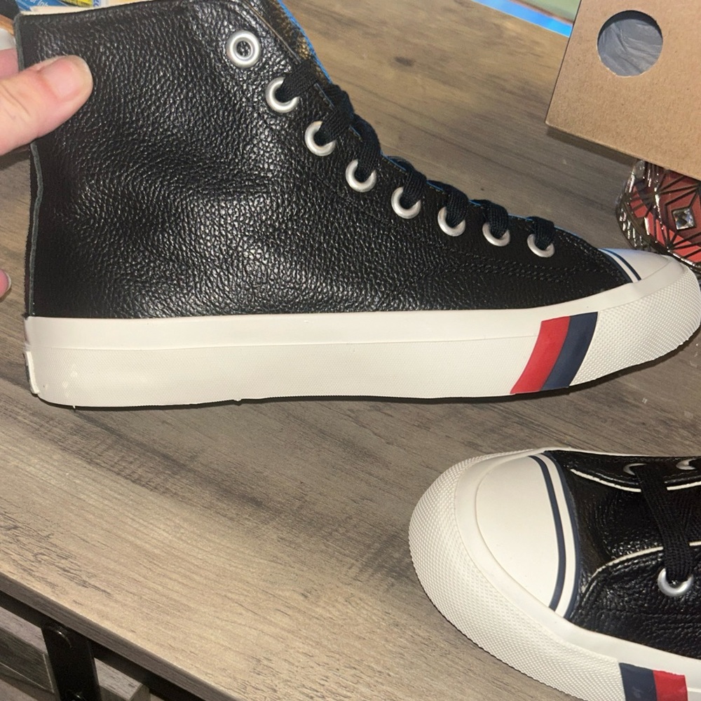 Keds Black and Red High-Top Sneakers with Classic Design